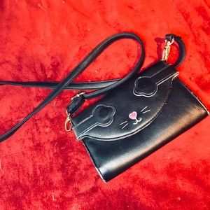 Luv Betsy Black Purse Wallet with strap